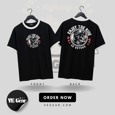 VE Gear “GO BEYOND” Black and white Oversized Drop Shoulder T-shirt_img_3