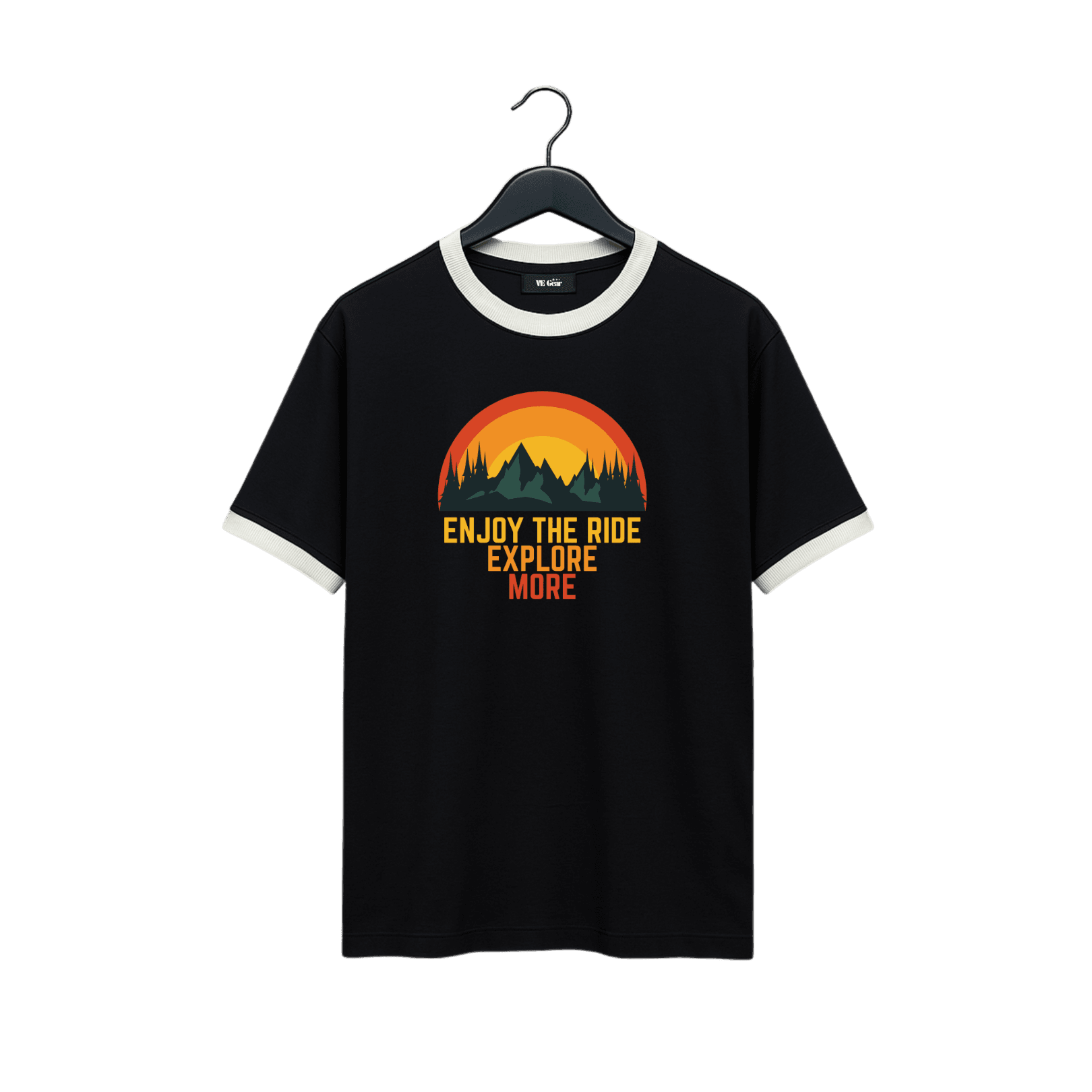 VE Gear “EXPLORE MORE” Black and white Oversized T-shirt
