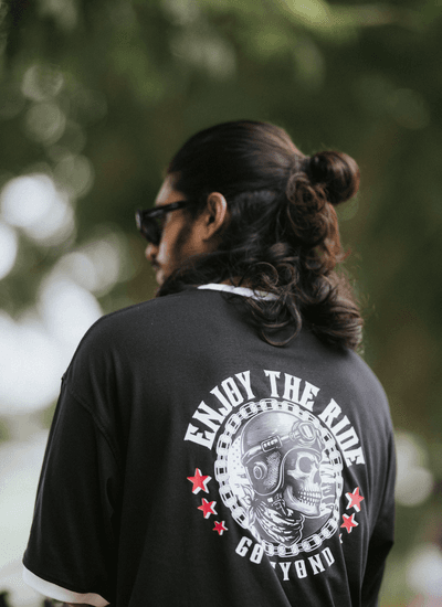 VE Gear “GO BEYOND” Black and white Oversized Drop Shoulder T-shirt_img_5