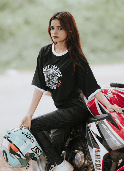 VE Gear “GO BEYOND” Black and white Oversized Drop Shoulder T-shirt_img_7