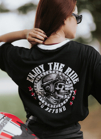 VE Gear “GO BEYOND” Black and white Oversized Drop Shoulder T-shirt_img_8