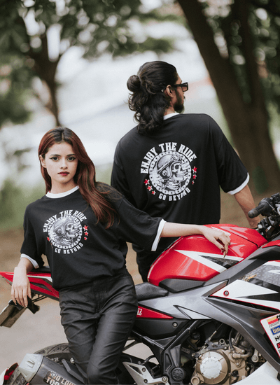 VE Gear “GO BEYOND” Black and white Oversized Drop Shoulder T-shirt_img_4